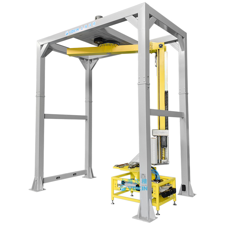 全自動懸臂式纏繞機 帶移動式夾切膜器 全自動懸臂式纏繞機 帶移動式夾切膜器